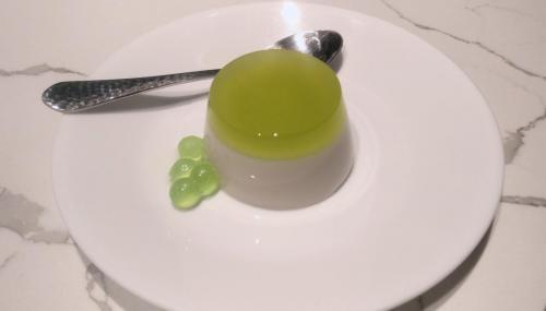 Honey Dew and Coconut Pudding